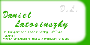 daniel latosinszky business card